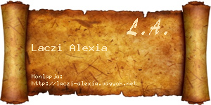 Laczi Alexia névjegykártya